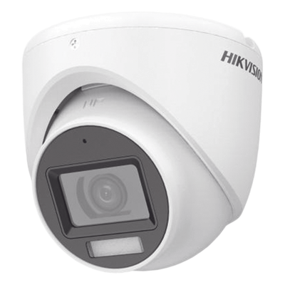 [Dual Light + ColorVu] Turret TURBOHD 2 Megapixel (1080p) / Lente 2.8 mm / 30 mts IR + 20 mts Luz Blanca / Gran Angular 101° / Exterior IP67 / Micrófono Integrado /  4 Tecnologías /  Metal 