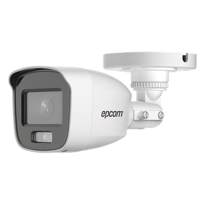 Bala TURBOHD 2 Megapíxel (1080p) / Lente 2.8 mm / ColorVu / Microfono Integrado / Imagen a Color 24/7 / Policarbonato / Luz Blanca 20 mts / Exterior IP66 / TVI-AHD-CVI-CVBS / dWDR