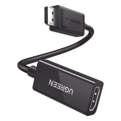 Convertidor DisplayPort a HDMI 4K@60Hz | 3D | HDR | Blindaje Interno | Botón Liberador | Largo 25 cm (9.84 Pulgadas) | Carcasa de ABS | Plug & Play.