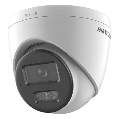 [Dual Light] Turret IP 8 Megapixel (4K) / Lente 2.8 mm / 30 mts IR + 30 mts Luz Blanca / Micrófono Integrado / ACUSENSE Lite / Exterior IP67 / H.265 / PoE / ONVIF / Micro SD