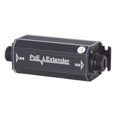 Extensor PoE / 100 Metros / Intemperie (IP66) /  60 Watts / 1 Puerto de Entrada  / 1 Puerto de Salida PoE / No requiere alimentación.