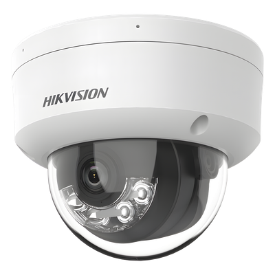 [Dual Light] Domo IP 6 Megapixel / Lente 2.8 mm / 30 mts IR + 30 mts Luz Blanca / Micrófono Integrado / ACUSENSE Lite / Exterior IP67 / H.265 / PoE / ONVIF