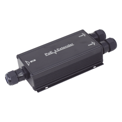 Extensor PoE/ 100 Metros / Intemperie (IP66) / 60 Watts / 1 puerto @ 2 salidas a 30 W  / No requiere fuente de alimentación adicional