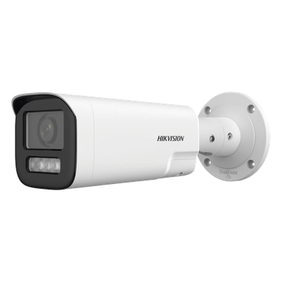 Bala IP 4 Megapíxel / Lente Mot. 2.8 a 12 mm / Dual Light (50 mts IR + 50 mts Luz Blanca) / ACUSENSE Lite / Audio de Dos Vías /  Luz Intermitente y Alerta de Audio / Exterior IP67 / WDR 120 dB / PoE  / Micro SD