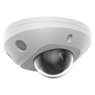 [Dual Light + 2 Micrófonos Integrados] Mini Domo IP 6 Megapixel / Lente 2.8 mm / 30 mts Luz Blanca + 30 mts IR / ACUSENSE / Exterior IP67 / IK8 /  WDR 120 dB / PoE / ONVIF / Micro SD / ACUSEEK