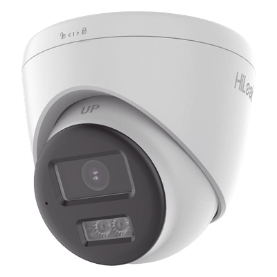 [Audio Bidireccional + Dual Light + ColorVu] Turret TURBOHD 2 Megapixel (1080p) / Lente 2.8 mm / 40 mts IR EXIR + 40 mts Luz Blanca / Micrófono y Bocina Integrado / Exterior IP67 / dWDR
