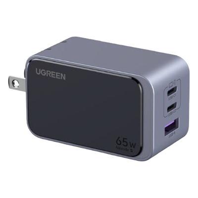 Cargador de 65W serie Nexode S | 3 Puertos de Carga Rápida | 2 USB-C | 1 USB-A | Tecnología GaN II | PD3.0 | QC4.0 | FCP/SCP/AFC/PPS/PPS2.0 | Tecnología de Protección Térmica | Optimiza la Carga | Carcasa Ignifuga.