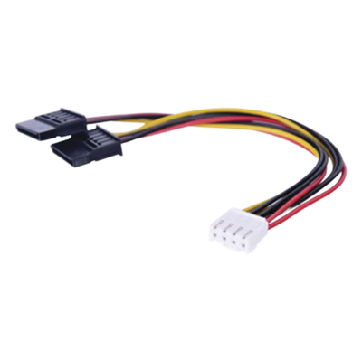 Cable Doble de Corriente SATA / Compatible con DVR´s epcom y HIKVISION / 15 cm de Longitud