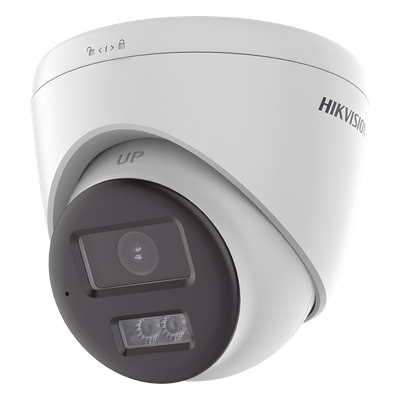 [Audio Bidireccional + Sirena & Estrobo + Dual Light + ColorVu] Turret TURBOHD 4K (8 Megapixel)  / Lente 2.8 mm / 40 mts IR EXIR + 40 mts Luz Blanca / Sirena / Micrófono y Bocina Integrado / Exterior IP67 / dWDR