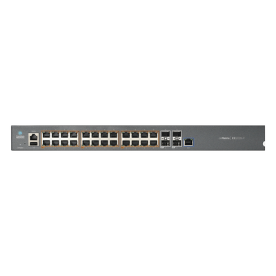 Switch cnMatrix EX2028-P capa 3 de 28 puertos (24 PoE Gigabit 802.3af/at, 4 SFP+) administración desde la Nube (MX-EX2028PxA-U)