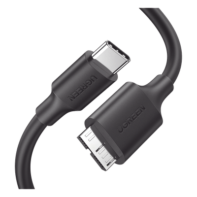 Cable USB Tipo C 3.0 a Micro Tipo B | 1m |Carga Rápida | 5 Gbps | Transferencia de Datos | Blindaje Interior Múltiple | Compatible con Disco Duro Externo, Portátiles, Seagate, Nikon, Canon.