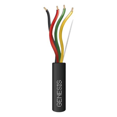 Carrete de Cable 305 Metros (1000 Pies) / 4 x 18 AWG / Cable Direct Burial / Para Uso en Intemperie / Uso en Aplicaciones en Sistemas de Detección de Incendio, Sistemas de Evacuación, Control de Acceso