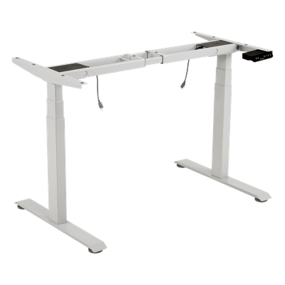 Base de Escritorio Motorizado Profesional / Altura Ajustable 60-125cm / Estructura Estable / Funcionamiento Suave / 3 Preset de Posiciones / Color Blanco / Soporta hasta 100Kg de carga 