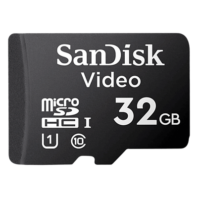 MEMORIA SANDISK VIDEO SC QD111 MICRO SDHC 32GB VIDEOVIGILANCIA 24/7 CLASE 10 U1 LECT 100MB/S ESC 20MB/S  SDSDQAS4-032G-BP