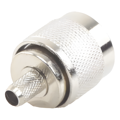 Conector N Macho para 75 Ohm de Anillo Plegable para Cable RG-59, Niquel/Oro/Teflón