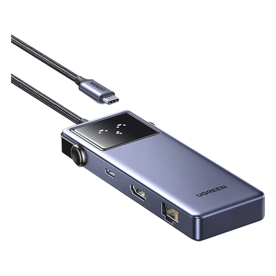 Hub USB-C 7 en 1 / USB-C a HDMI 4K 60Hz / 2x USB-A 3.0 + USB-C 3.0 + USB-A 2.0 / Gigabit Ethernet / PD 100W / Cable 20 cm (7.9 in)