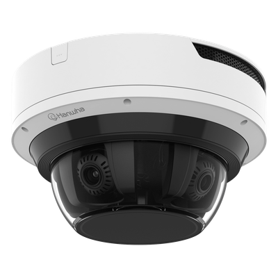Camara IP Multi sensor 8MP x 4 CH con Inteligencia Artificial y licencia LUMEO / Lente Motorizado de 3.3 a 5.7mm / WDR 120dB / Protección IP66 / IK10 / NEMA4X 