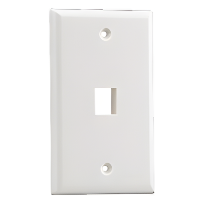 Placa de Pared Vertical, Salida Para 1 Puerto Keystone, Color Marfil