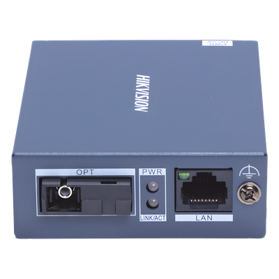 Transceptor Fibra Óptica Gigabit / Monofibra Monomodo / 3 km Distancia / 10/100/1000 Mbps RJ45 / SC / Metal Industrial / 4 kV Protección Rayos / -20°C a 60°C