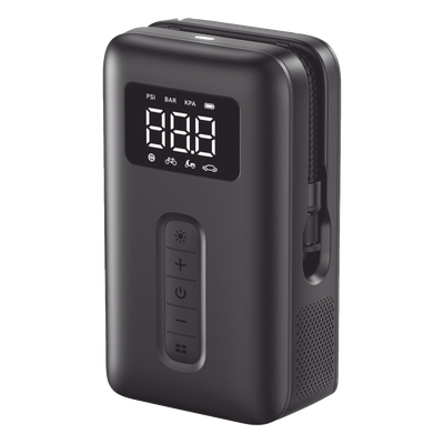 Inflador de Neumáticos | Compresor de Aire Portátil |  Bomba de Aire de 150 PSI | Flujo de Aire de 15L/Min | Con Batería Integrada | Cuenta con Luz LED | Ideal para coches, bicicletas, pelotas de motocicleta.