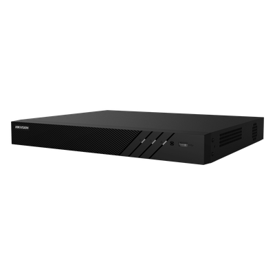 NVR 8 Megapixel (4K) (Compatible con Cámaras ACUSENSE) / 16 canales IP / 16 Puertos PoE+ / 2 Bahías de Disco Duro / Salida de Vídeo en 4K / 300 Metros PoE Modo Extendido