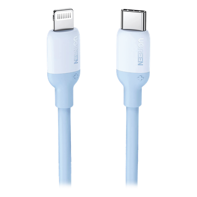 Cable USB-C a Lightning / Certificado MFi / 1 Metro / Adecuado para iPhone, iPad, iPod / Carga Rápida PD 20W /  Sincronización de Datos de hasta 480 Mbps / Goma de Silicona y  TPE. / Suave al Tacto / Color Navy Blue