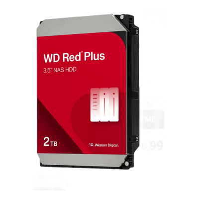 Disco Duro WD RED / 2 TB / 3.5" / 5400 RPM / CMR / 64 MB Caché / 175 MB/s / NASware™ / RAID Optimizado / MTBF 1M Horas 