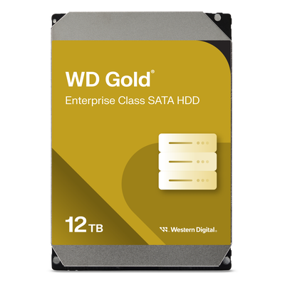 Disco Duro Empresarial WD Gold / SATA 6 Gb/s / 12 TB / 7200 RPM / Tecnología HelioSeal / ArmorCache / 5 Años Garantía / 2.5M Horas MTBF