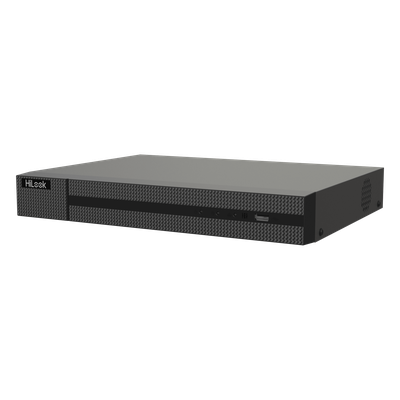 DVR 16 Canales TurboHD + 8 Canales IP / 5 Megapixel Lite - 3K Lite / Audio Bidireccional / Detección de Movimiento 2.0 / 1 Bahía de Disco Duro / H.265+ / Salida en Full HD 