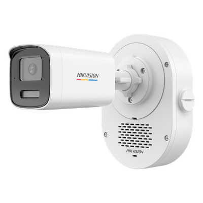 Bala IP 4 Megapixel / ColorVu 3.0 + SoundMax / Lente 4 mm / Dual Light 50 mts (164 ft) IR + Luz Blanca / Bocina + Micrófono Integrados / Luz Estroboscópica Rojo-Azul / AcuSense Lite / Exterior IP67 / WDR 120 dB / PoE / Micro SD