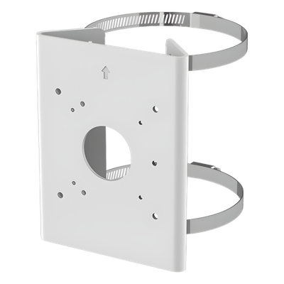 Soporte para poste de aluminio y acero inoxidable para cámaras de videovigilancia / carga máxima 4 kg / diámetro 65-152 mm