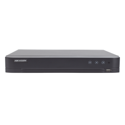 DVR 4 Canales TurboHD + 2 Canales IP / 5 Megapixel Lite - 3K Lite / Acusense (Evista falsas alarmas) / Audio por Coaxitron / 1 Bahía de Disco Duro / Salida de Video en Full HD 