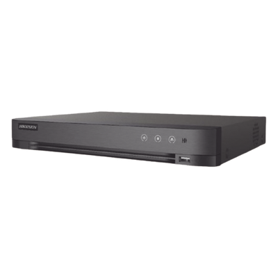 DVR 4 Canales TURBOHD + 2 Canales IP / 5 Megapixel Lite - 3K Lite / Audio de Dos Vías por Coaxitron / Reconocimiento Facial / ACUSENSE (Evista falsas alarmas) / 1 Bahía de Disco Duro / Salida de Video en Full HD 