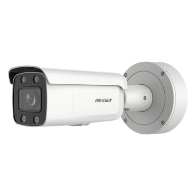 Bullet IP 4 Megapixel / Imagen a Color 24/7 / Lente 3.6 - 9 mm / Luz Blanca 60 mts / WDR 130 dB / Exterior IP67 / Captura Facial / Videoanaliticos (Filtro de Falsas Alarmas) / MicroSD / ACUSEARCH