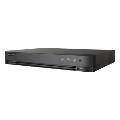 DVR 8 Canales TurboHD + 8 Canales IP / 8 Megapixel (4K) / Acusense (Evita Falsas Alarmas) / Audio por Coaxitron / 1 Bahía de Disco Duro / H.265+ 