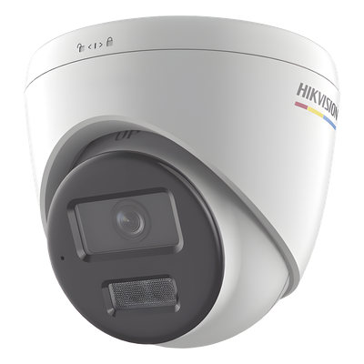 [Dual Light + ColorVu] Turret IP 2 Megapixel / Lente 2.8 mm / 30 mts IR + 30 mts Luz Blanca / Micrófono Integrado / ACUSENSE Lite / Exterior IP67 / dWDR / PoE / Micro SD 