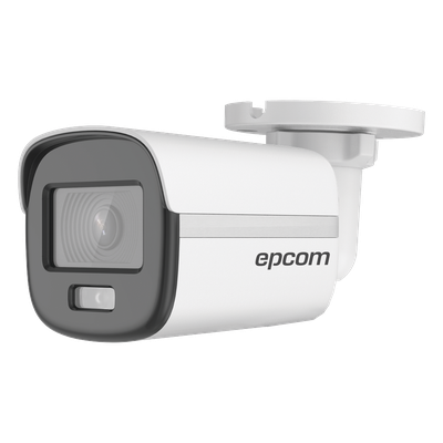 [ColorVu] Bala TURBOHD 3K (5 Megapixel) / Lente 2.8 mm / Micrófono Integrado / Imagen a Color 24/7  / Luz Blanca 20 mts / Exterior IP67 / dWDR / 4 Tecnologías / Metal