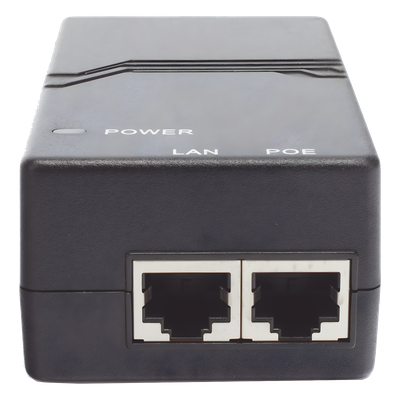 Inyector PoE / 802.3af 15W (50V 0.3A) / 2 Puertos Gigabit / Entrada Universal 100-240V AC / Conector IEC 60320 C5 / Detección Inteligente PD