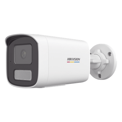 [Dual Light + ColorVu] Bala IP 4 Megapixel / Lente 4 mm / 50 mts IR + 50 mts Luz Blanca / Micrófono Integrado / ACUSENSE Lite / Exterior IP67 / WDR 120 dB / PoE / Micro SD 