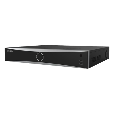 [Acusearch] NVR 12 Megapixel (4K) / 32 canales IP / 16 Puertos PoE+ / Reconocimiento Facial / AcuSense (Evita Falsas Alarmas) / 4 Bahías de Disco Duro / Switch PoE 300 mts / HDMI en 4K / Alarmas I/O