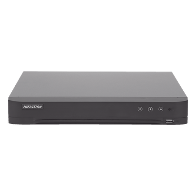 DVR 8 Canales TurboHD + 4 Canales IP / 5 Megapixel - 3K Lite / Acusense (Evita Falsas Alarmas) / Audio por Coaxitron / 1 Bahía de Disco Duro / H.265+ / Salida de Video en Full HD