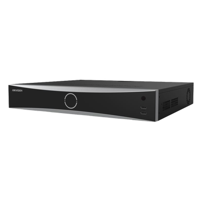 [Acusearch] NVR 12 Megapixel (4K) / 16 canales IP / 16 Puertos PoE+ / AcuSense (Evita Falsas Alarmas) / Reconocimiento Facial / 4 Bahías de Disco Duro / Switch PoE 300 mts  / HDMI en 4K / Alarmas I/O