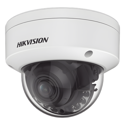 [Dual Light + ColorVu] Domo IP 4 Megapixel / Lente 3.6 - 9 mm / 40 mts IR + 40 mts Luz Blanca / WDR 130 dB / Exterior IP67 / IK10 / Captura Facial / ACUSENSE / MicroSD