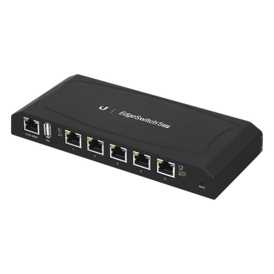 EdgeSwitch 5XP Administrable de 5 Puertos Gigabit PoE de 24 V Pasivo, con funciones avanzadas de Capa 2