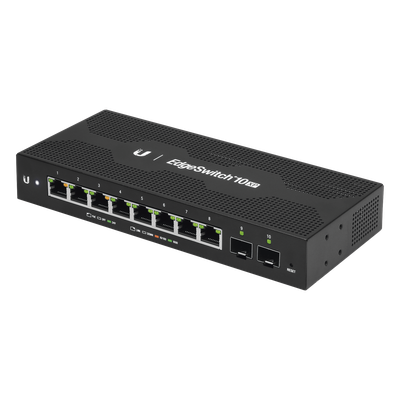 EdgeSwitch 10X Administrable de 8 Puertos Gigabit PoE Pasivo 24VDC + 2 Puertos SFP