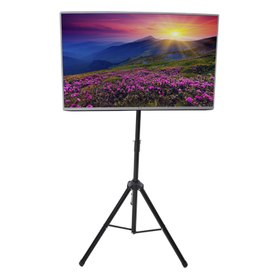 Trípode Portátil con Soporte de piso para Monitores de 32 a 65" / Vesa 600 x 400 / Acero / Montaje de 65 cm a 1 mt