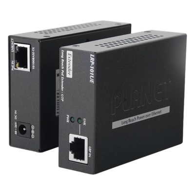 Kit Transmisor y Receptor PoE de Largo Alcance Sobre UTP a 2 Hilos, Hasta 500 m