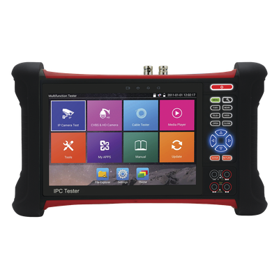 Probador de Vídeo Android con Pantalla LCD de 7" para IP ONVIF / HD-TVI 8MP (TurboHD) / Análogo, ONVIF, Wi-Fi, Scanner IP, WiFi, entrada HDMI