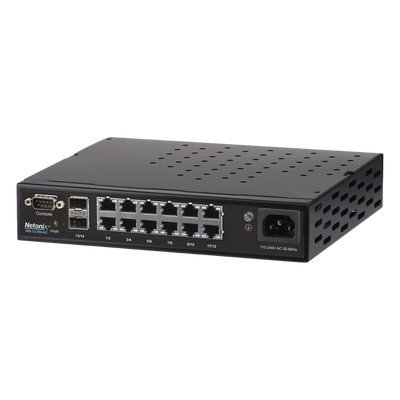 Switch WISP PoE Administrable de 14 puertos (12 PoE Gigabit + 2 SFP) 250W, entrada de 110-120 Vca y 210-230 Vca