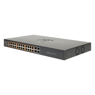 Switch cnMatrix EX1028  de 24 puertos PoE 802.3af/at, 200 W, Gigabit Ethernet y 4 SFP, Capa 2,  gestión en la nube